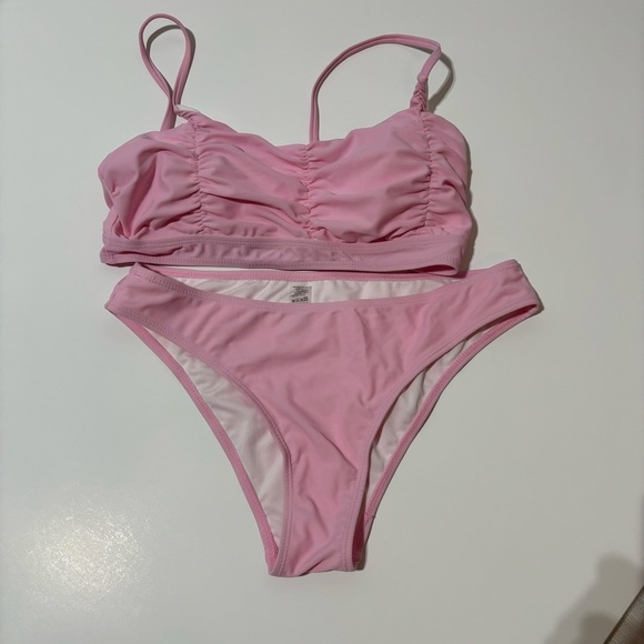 Bikini Two Piece Swimsuit Scoop Neck Ruched Bathing Suit Size M. NWOT - Picture 7 of 10